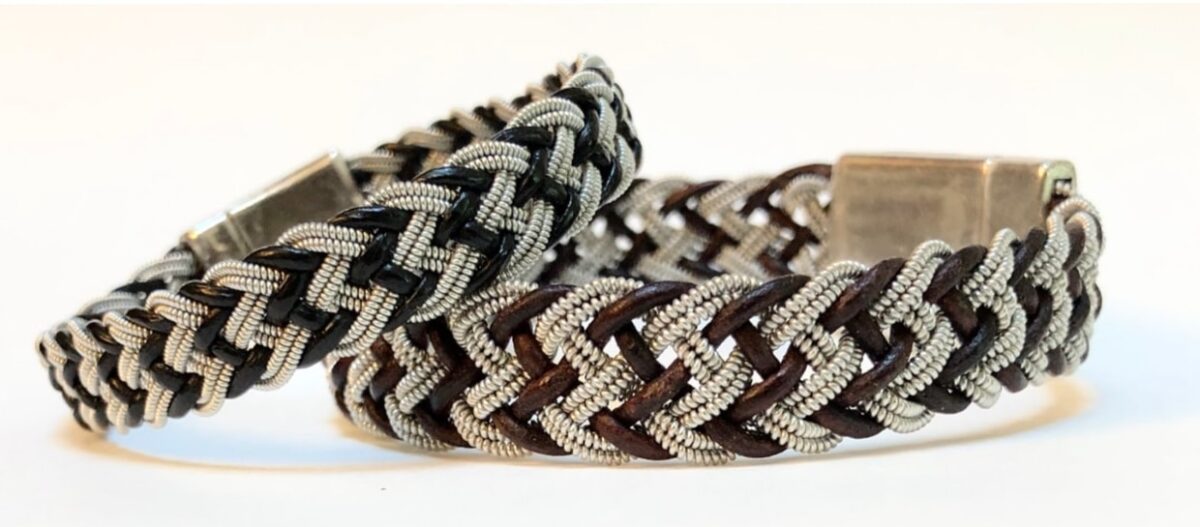 How to braid 8 strand bracelet using leather cords 